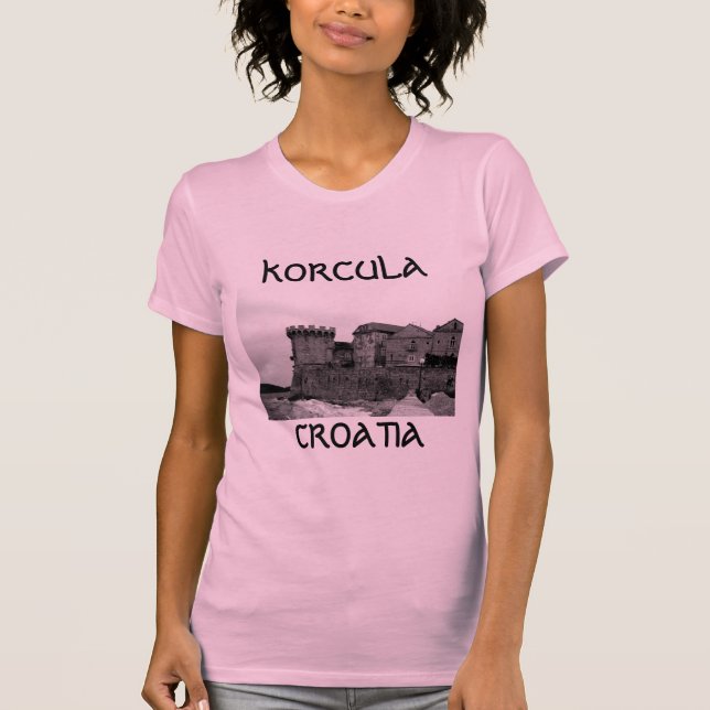 Sjösidafästning i Korcula Tee Shirt (Framsida)