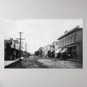 Sjösidan Oregon den huvudsakliga gatan beskådar Poster