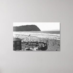 Sjösidan Oregon strandplats från luft fotografer Canvastryck
