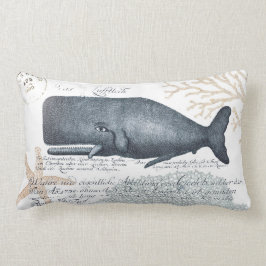 SjösidavalCollage i marin och Sand Lumbarkudde