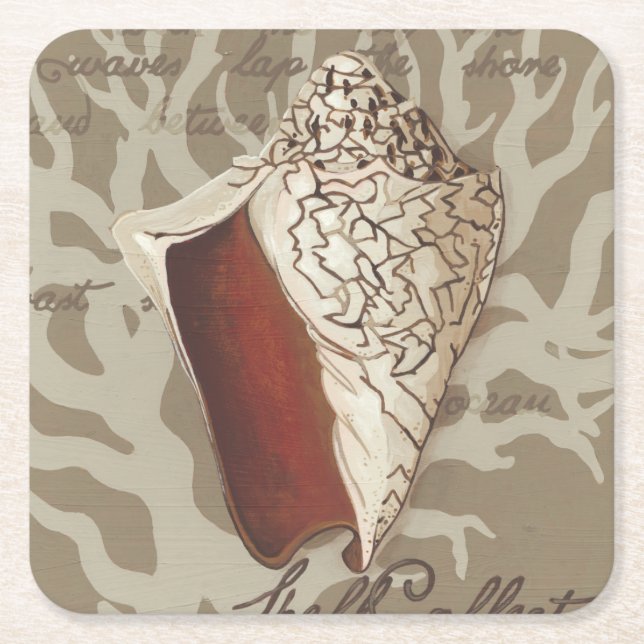 Sjösidessonnet IV Underlägg Papper Kvadrat (Framsidan)