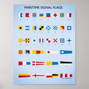 Sjösignal Flaggor Poster