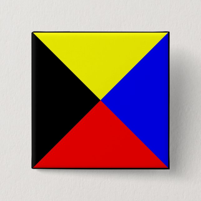 Sjösignalsignal flagga brev knapp (Framsida)