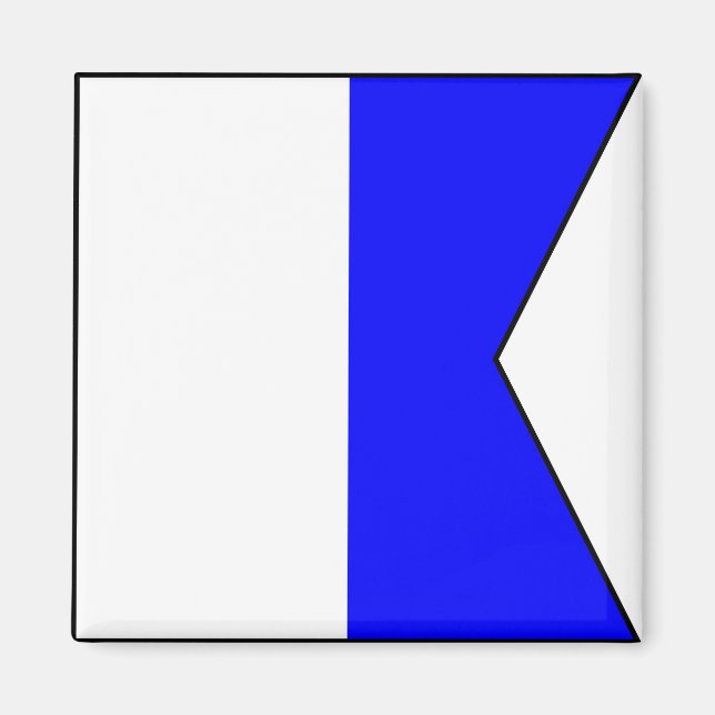 Sjösignalsignal flagga brev magnet (Framsidan)