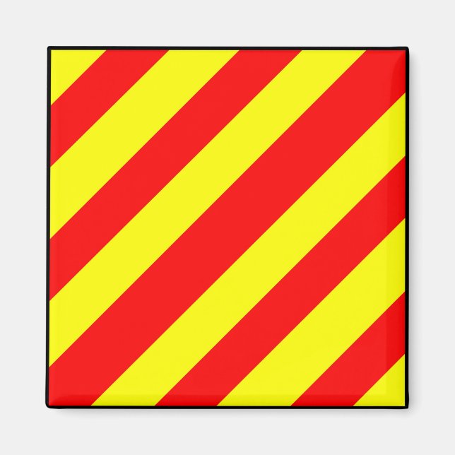 Sjösignalsignal flagga brev magnet (Framsidan)