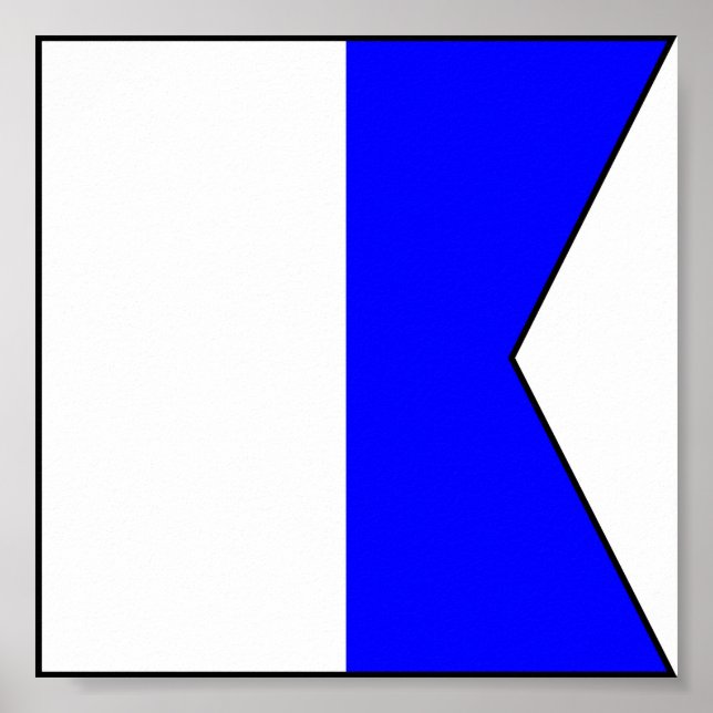 Sjösignalsignal flagga brev poster (Framsidan)