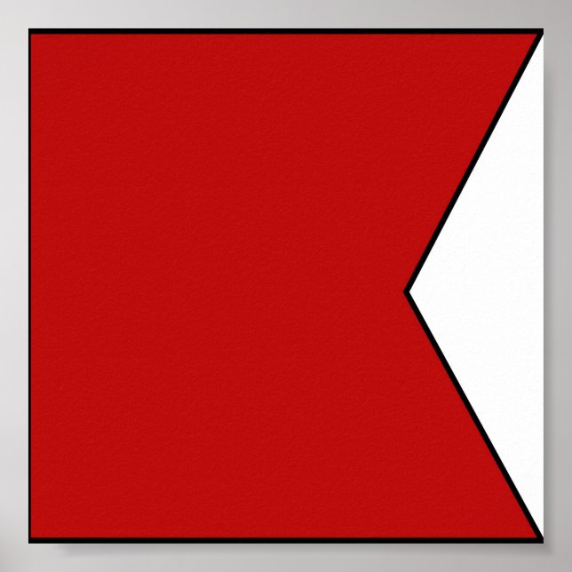 Sjösignalsignal flagga brev poster (Framsidan)