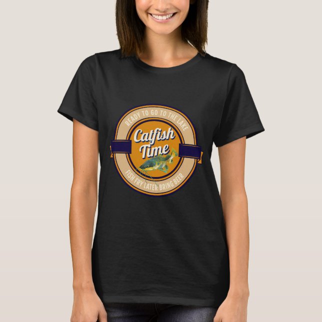 Sjösilfiskefiske Tid T Shirt (Framsida)