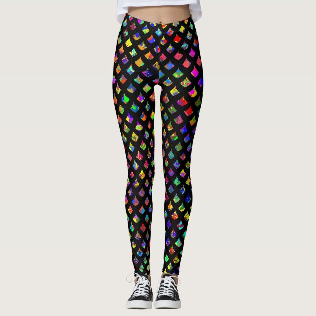 Sjösjälfjäll med färgsprut leggings (Framsida)
