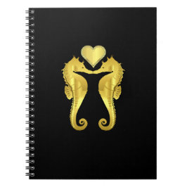 Sjösjöar i Nautisk guld som kysser keltiskt hjärta Anteckningsbok