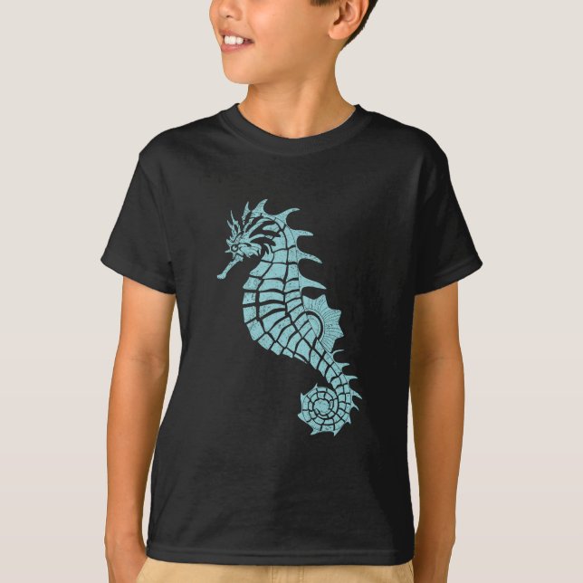 Sjösjöhästen Nautisk Vintage T Shirt (Framsida)