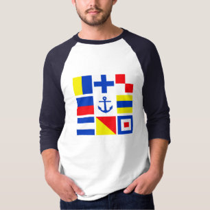 Sjöskjorta flaggor - välj stil & färg tröja