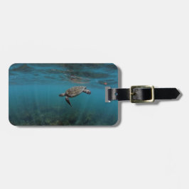 Sjösköldpaddor simmande under vatten Galapagosöarn Bagagebricka