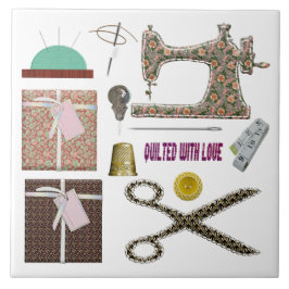 Sjöspänningsteman för sömnad i maskin kakelplatta