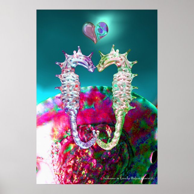 SJÖSS I KÄRLEK, ROSA TEAL BLUE MOR AV PEARL POSTER (Framsidan)