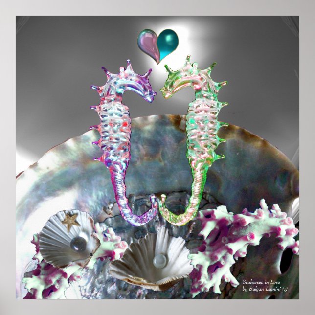 SJÖSS I KÄRLEK, ROSA VITE MOR AV PEARL POSTER (Framsidan)