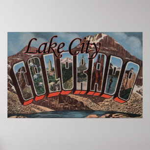 Sjöstad, Colorado - stora brevplatser Poster