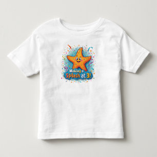 Sjöstjärna 3-årsdag Skapar en stänk vid 3 T Shirt