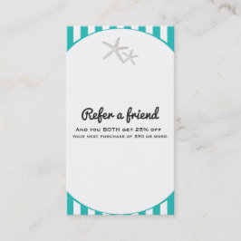 Sjöstjärna Blågrön Turkos Randig Tipsa en vän Rabattkort