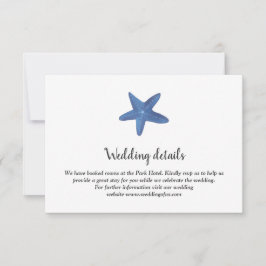 Sjöstjärna | Bröllopsdetaljer i havet Inbjudningar