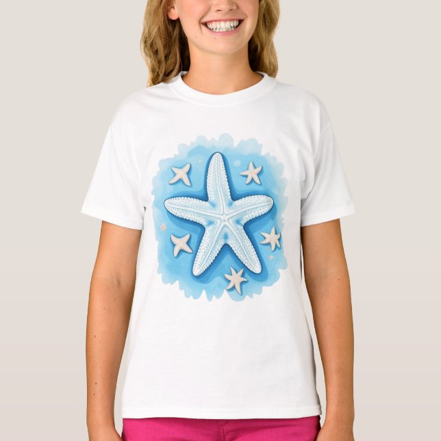 Sjöstjärna i blått t shirt (Framsida)