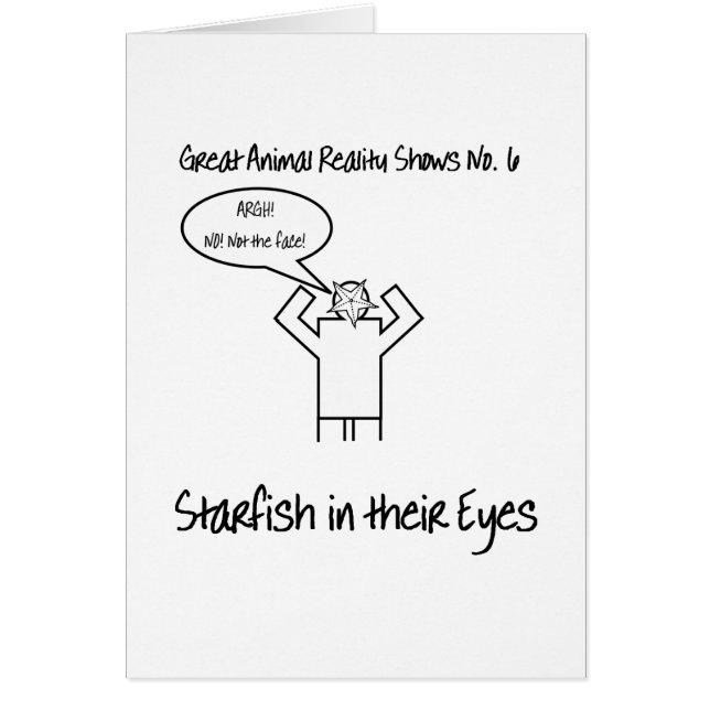 Sjöstjärna i deras ögon hälsningskort (Framsidan)