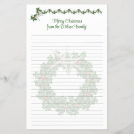 Sjöstjärna julbrev linjerat papper flygblad
