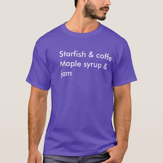 sjöstjärna- & kaffelönnsirap & sylt t-shirt (Framsida)