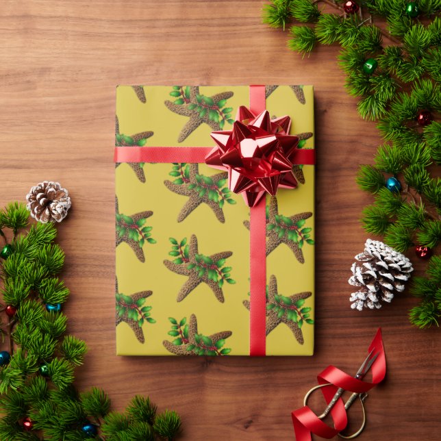 Sjöstjärna och julhollywoodstrands jul presentpapper (Julgåva)