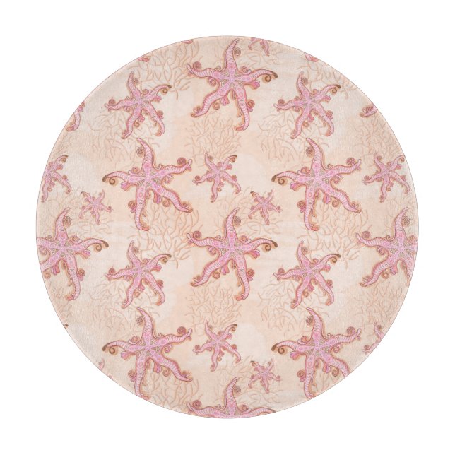 Sjöstjärna och korall Rosa Pastellmönster (Framsidan)