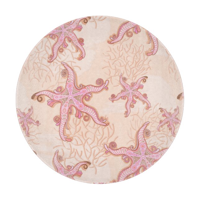 Sjöstjärna och korall Rosa Pastellmönster (Framsidan)
