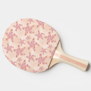 Sjöstjärna och korall Rosa Pastellmönster Pingisracket