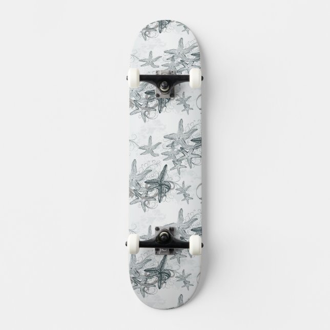 Sjöstjärna på havsmönster skateboard bräda 19,5 cm (Framsida)