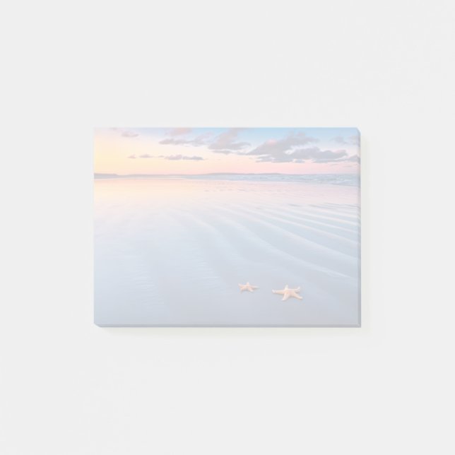 Sjöstjärna på sanden post-it block (Framsida)