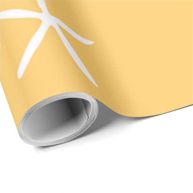 Sjöstjärna på sanden presentpapper (Rullad Hörn)