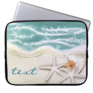 Sjöstjärna på stranden turkos havsvatten tropisk laptop sleeve