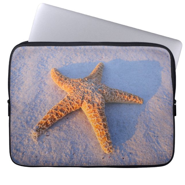 Sjöstjärna på vitsanden laptop sleeve (Framsidan)