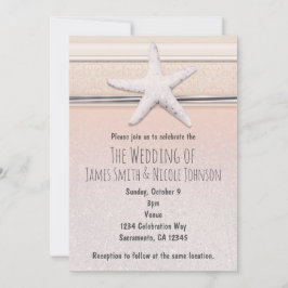 Sjöstjärna Persikor & Kräm Bröllopsinbjudan på str Inbjudningar