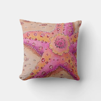 Sjöstjärna, sjöstjärnelevande på sand, vacker djur kudde