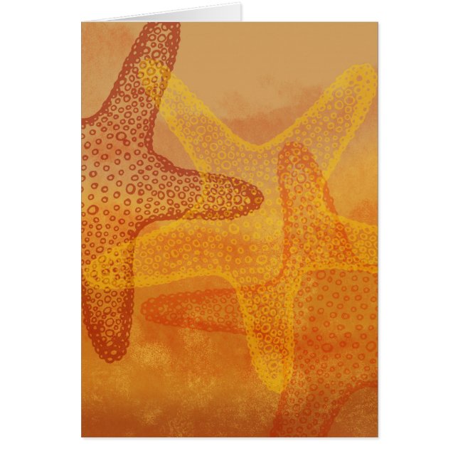 Sjöstjärna tre hälsningskort (Framsidan)