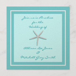 Sjöstjärnabröllopinbjudan Inbjudningar