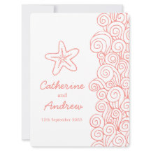 Sjöstjärnahavet virvlar runt inbjudan för