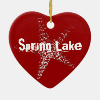 Sjöstjärnahjärtaprydnad (presentera din Town), Julgransprydnad Keramik