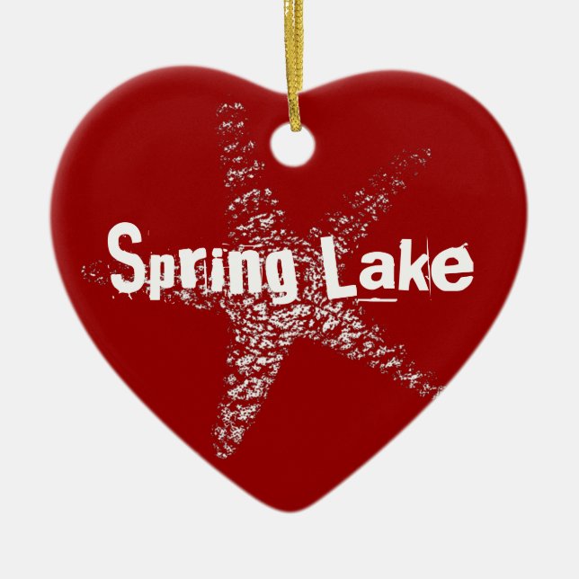 Sjöstjärnahjärtaprydnad (presentera din Town), Julgransprydnad Keramik (Framsidan)