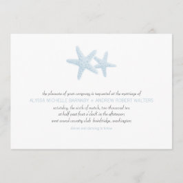 Sjöstjärnan parar bröllopinbjudan inbjudningar
