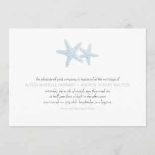 Sjöstjärnan parar bröllopinbjudan inbjudningar