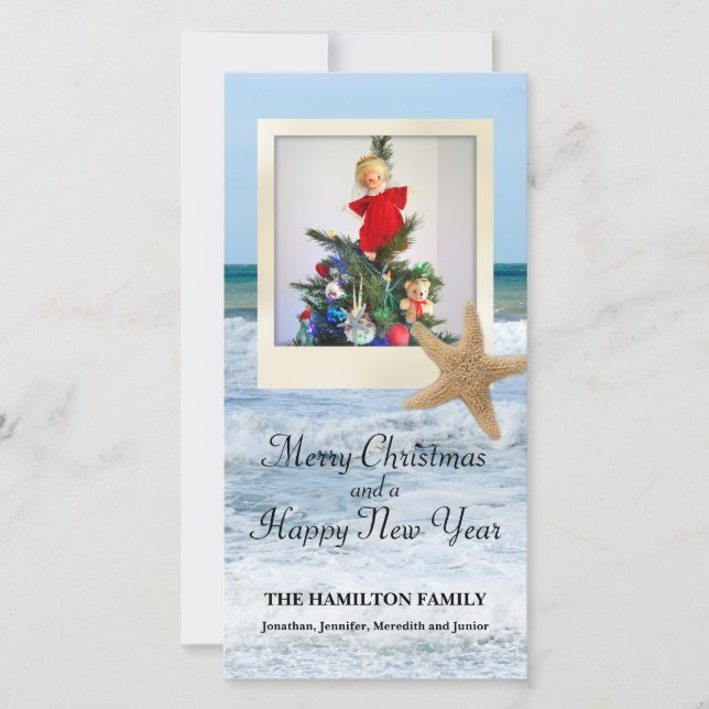 Sjöstjärnastrandjul 1 julkort (Framsida)