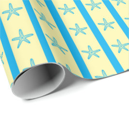 Sjöstjärnor & djärva ränder Sommarfödelsedags Söml Presentpapper