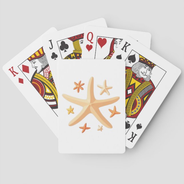Sjöstjärnor och de små enheterna casinokort (Baksidan)