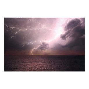 Sjöstorm Blixtvåg Fototryck